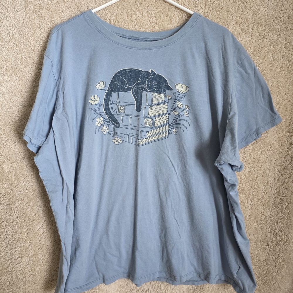 Torrid Blue Boyfriend Fit Top